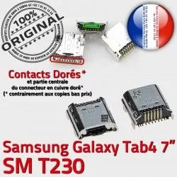 inch à souder TAB Pins Galaxy T230 Prise de 7 charge Connector USB Dorés 4 ORIGINAL Samsung Connecteur SM Tab Dock Micro Chargeur