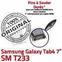 Samsung Galaxy Tab4 SM-T233 USB SLOT ORIGINAL Dock Connector TAB4 souder à Pins Qualité Dorés Fiche de Prise charge Chargeur MicroUSB