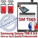Samsung Galaxy TAB E SM-T565 Ant Série T565 Gris Vitre Qualité Verre 9.6 Tactile Assemblée Ecran Adhésif PREMIUM TAB-E Limitée SM Anthracite