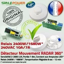 Radar Détection Électrique Interrupteur Alarme Micro de Automatique Détecteur HF Personne Présence Capteur SINOPower Basse Consommation Passage Éclairage