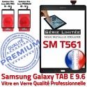 Samsung Galaxy TAB E SM-T561 N Noire PREMIUM Qualité T561 Metal Prémonté Verre Noir SM 9.6 Metallic Tactile Adhésif TAB-E Assemblée Vitre Ecran
